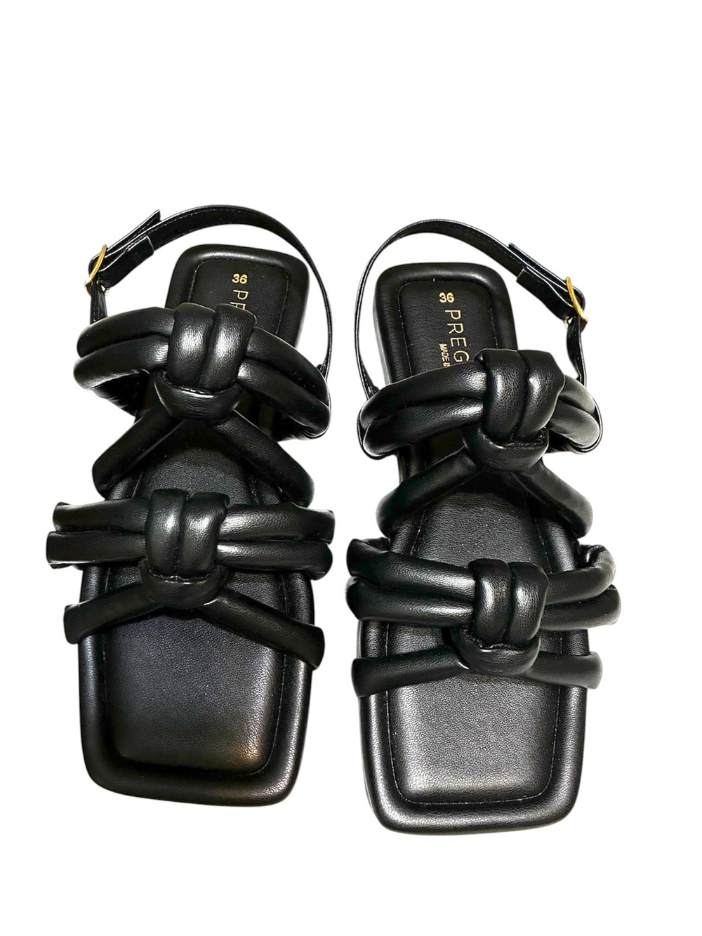 Pregunta Black Knot Strap Slide Sandals - Women Sz. 6